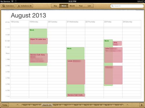 handyman business schedule 8-18-13