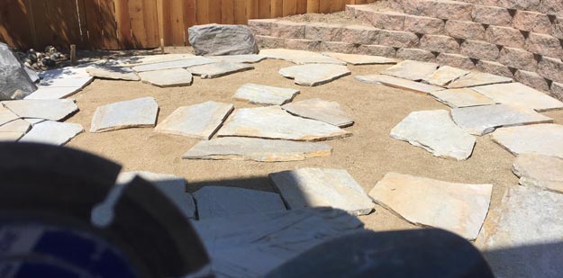 how to install a flagstone patio