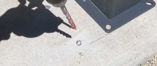 Mark on concrete