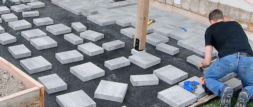 laying pavers