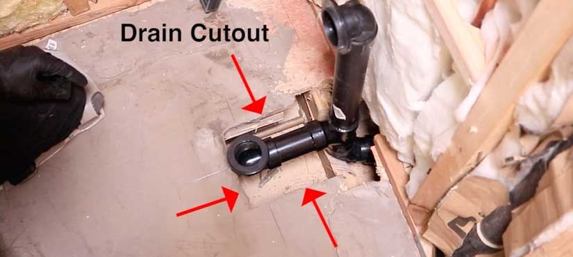 drain cutout for bathtub