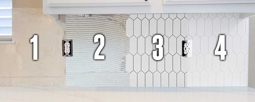 How to install a tile backsplash - 4 steps