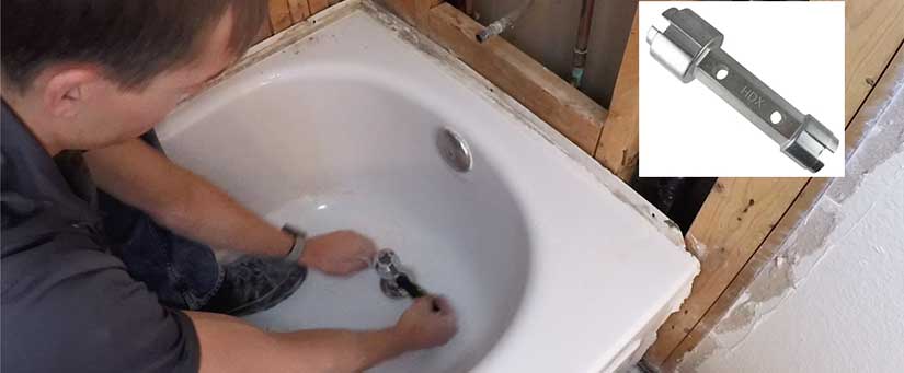 Using tub drain remover